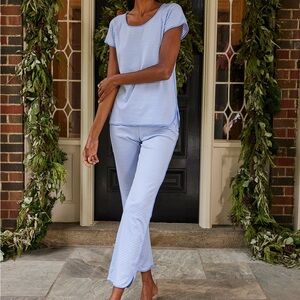 LAKE Pima cotton Pajama Set in Hydrangea